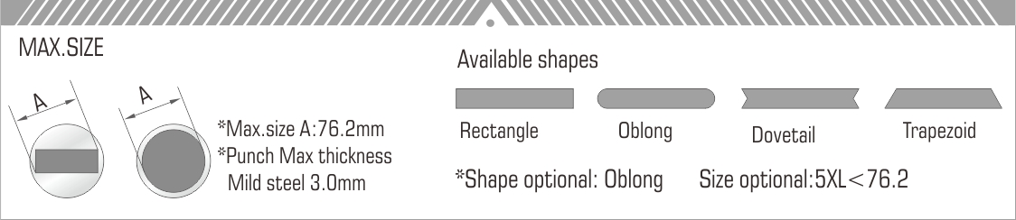 TRUMPF parting tool shapes