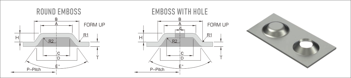 THICK TURRET EMBOSS type